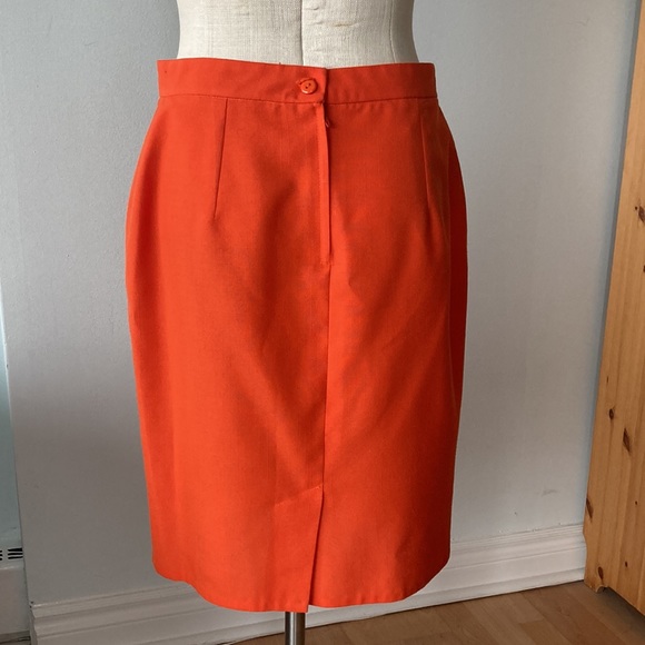 Vintage orange pencil skirt size 6 - Picture 5 of 10